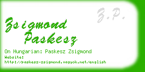 zsigmond paskesz business card